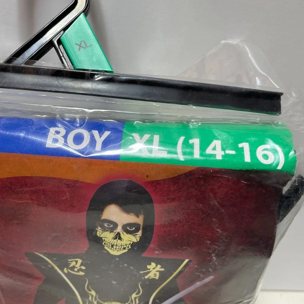 Skull‎ Ninja Costume NEW Boys XL 14-16 Party Theater